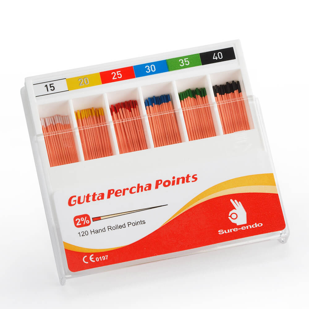 Gutta Percha Points 2 Taper ISO Color Coded Slide Box Dental