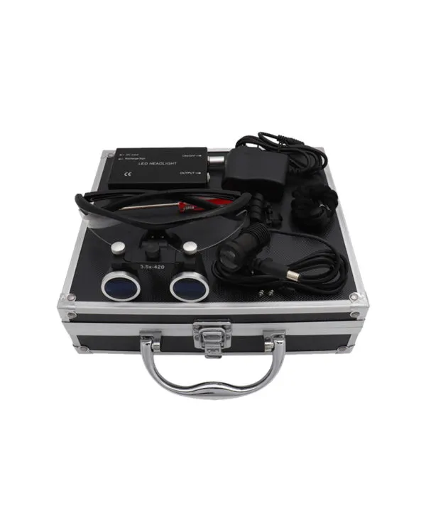 DENTAL LOUPES + LED HEAD LIGHT LAMP - Image 1