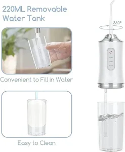 Portable Rechargeable Water Flosser Oral Irrigator (4 Nozzle) - Image 3