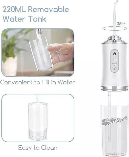 Portable Rechargeable Water Flosser Oral Irrigator (4 Nozzle) - Image 3
